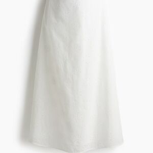 Elegant White Mama Eyelet Embroidered Skirt